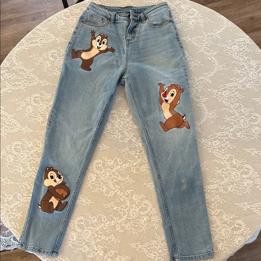 Disney x Hot Topic Chip n Dale Mom Jeans